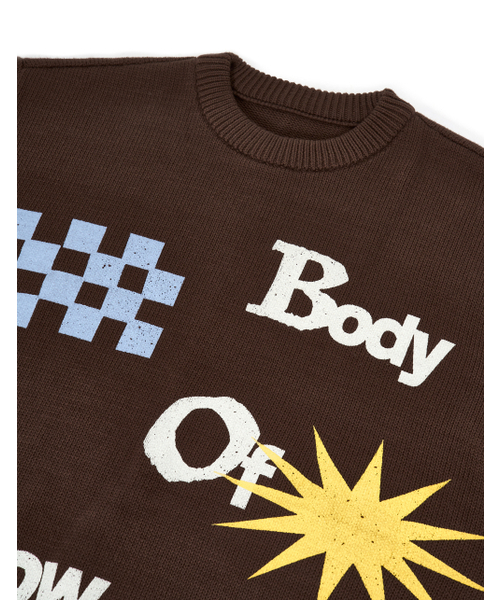 LORES（ロアス）の「B.O.K Printed Knit - Chocolate（ニット/セーター・レディース・その他・LARGE/MEDIUM/SMALL）」の3枚目の写真