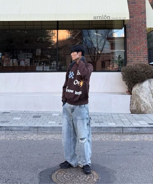 LORES（ロアス）の「B.O.K Printed Knit - Chocolate（ニット/セーター・レディース・その他・LARGE/MEDIUM/SMALL）」の6枚目の写真