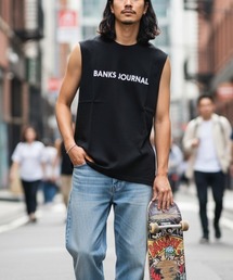 BANKS（バンクス）の「TANK/BANKS JOURNAL/バンクスジャーナル ロゴノースリーブタンクトップ サーフ ストリート カジュアル（タンクトップ）」