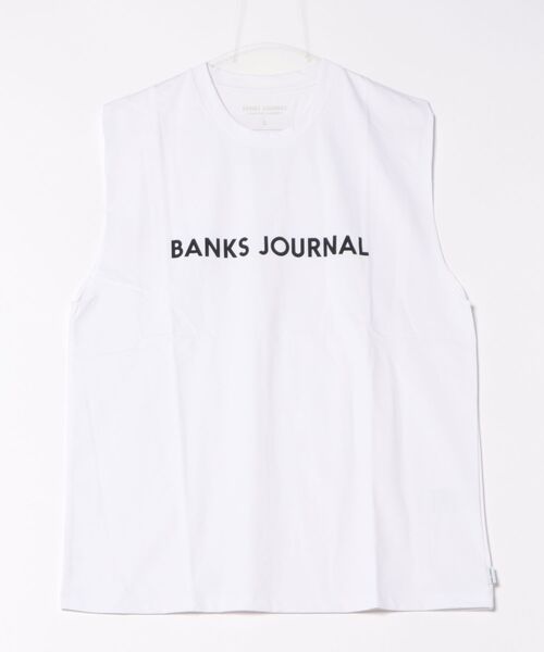 BANKS(バンクス)の「TANK/BANKS JOURNAL/バンクスジャーナル ロゴノースリーブタンクトップ サーフ ストリート カジュアル(タンクトップ・メンズ・ブラック/オフホワイト/イエロー・MEDIUM/LARGE/X-LARGE)」の5枚目の写真