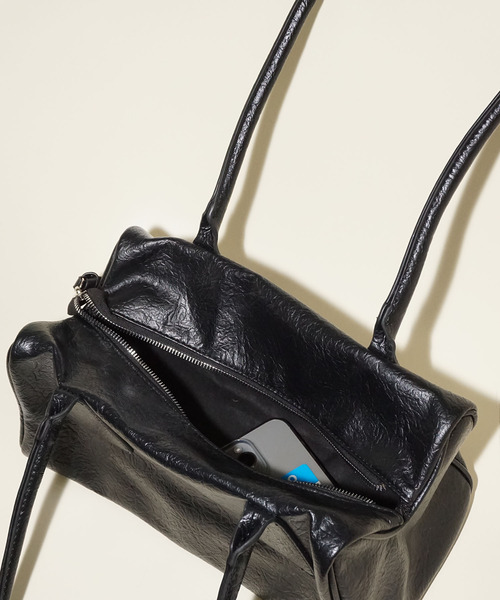 トライアングル テクスチャー ボストンバッグ cha26s001-ファッション