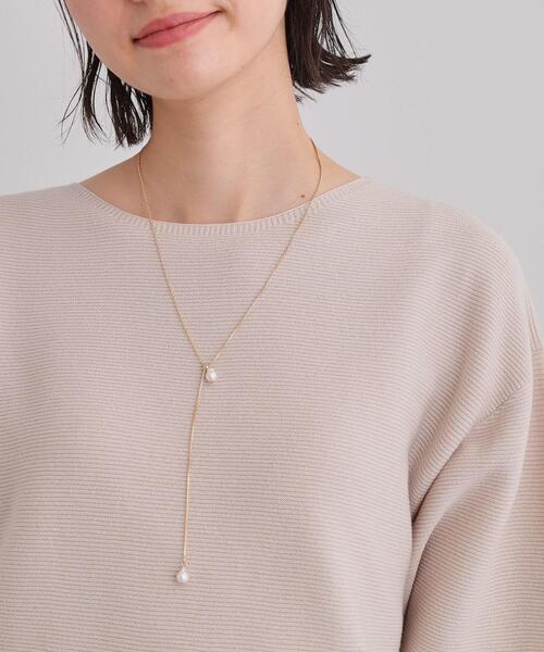 THE SHOP TK （ザ ショップ ティーケー ）の「淡水パールラリエット（ネックレス・レディース・シルバー/ゴールド・00）」の6枚目の写真