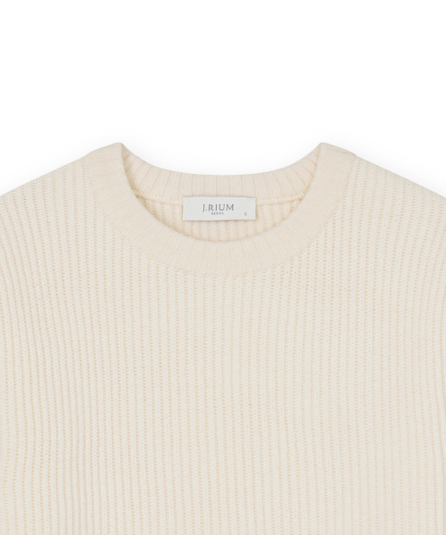J'RIUM(ジェイリウム)の「Johnny Merino Wool Round Neck Pullover Ivory(ニット/セーター・メンズ・その他・MEDIUM/LARGE/X-LARGE)」の2枚目の写真