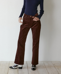 GREEN BUTTER（グリーンバター）の「Corduroy Semi Boot-Cut Pants (Chocolate)（その他パンツ）」