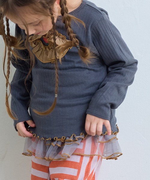 MARKEY'S（マーキーズ）の「チュールフリルチュニック（チュニック・キッズ・グレー/ライトブルー/ピンク・80/90/100/110/120/130/140/150）」の19枚目の写真