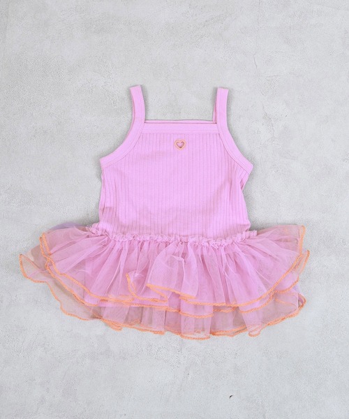 MARKEY'S（マーキーズ）の「チュールフリルチュニック（チュニック・キッズ・グレー/ライトブルー/ピンク・80/90/100/110/120/130/140/150）」の4枚目の写真