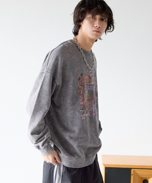PBLIM（ページボーイリム）の「《UNISEX》ビンテージシティスウェット（スウェット・レディース・チャコールグレー/ベージュ・MEDIUM/LARGE）」の14枚目の写真