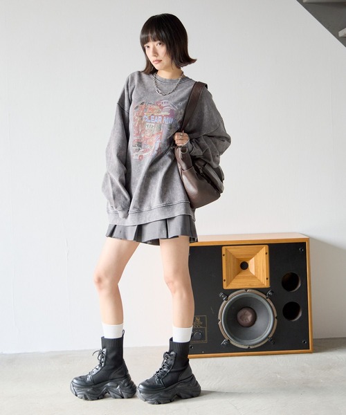 PBLIM（ページボーイリム）の「《UNISEX》ビンテージシティスウェット（スウェット・レディース・チャコールグレー/ベージュ・MEDIUM/LARGE）」の9枚目の写真