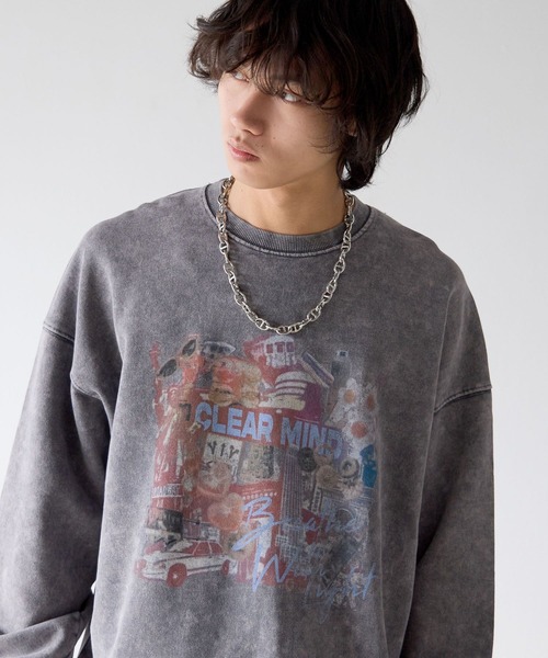 PBLIM（ページボーイリム）の「《UNISEX》ビンテージシティスウェット（スウェット・レディース・チャコールグレー/ベージュ・MEDIUM/LARGE）」の10枚目の写真