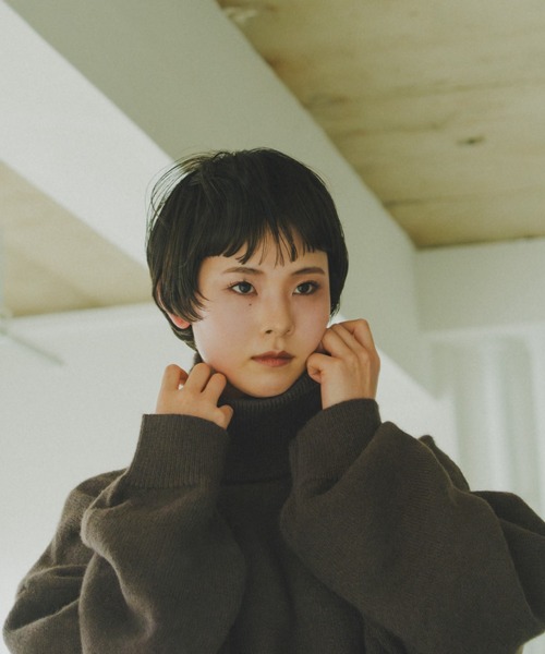 lit(リット)の「Dart Sleeve High Neck Knit(ニット/セーター・レディース・ベージュ/グレー/ダークブラウン・FREE)」の10枚目の写真