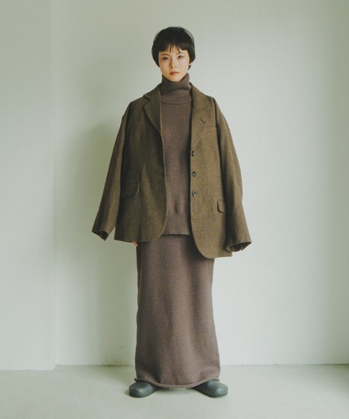 lit(リット)の「Dart Sleeve High Neck Knit(ニット/セーター・レディース・ベージュ/グレー/ダークブラウン・FREE)」の8枚目の写真