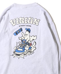 【VISION STREET WEAR】オリジナルグラフィック スニーカーゴーストロングスリーブTシャツ