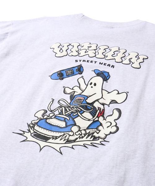 VISION STREET WEAR(ヴィジョンストリートウェア)の「【VISION STREET WEAR】オリジナルグラフィック スニーカーゴーストロングスリーブTシャツ(Tシャツ/カットソー・レディース・ブラック/ライトグレー/ホワイト・X-LARGE/LARGE/MEDIUM)」の12枚目の写真