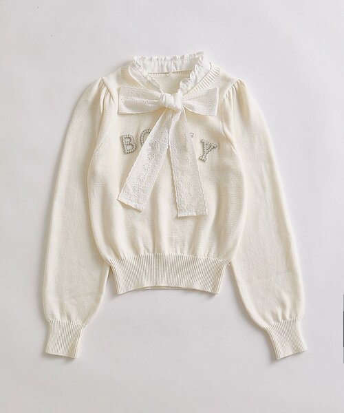 OLIVE des OLIVE(オリーブデオリーブ)の「spring color palette knit(ニット/セーター・レディース・ネイビー/ピンク/オフホワイト/チャコールグレー・FREE)」の8枚目の写真