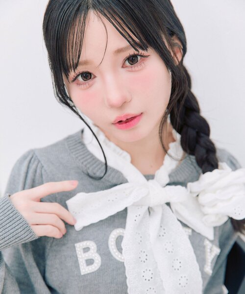 OLIVE des OLIVE(オリーブデオリーブ)の「spring color palette knit(ニット/セーター・レディース・ネイビー/ピンク/オフホワイト/チャコールグレー・FREE)」の11枚目の写真