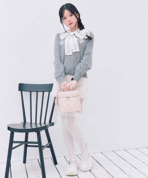 OLIVE des OLIVE(オリーブデオリーブ)の「spring color palette knit(ニット/セーター・レディース・ネイビー/ピンク/オフホワイト/チャコールグレー・FREE)」の17枚目の写真
