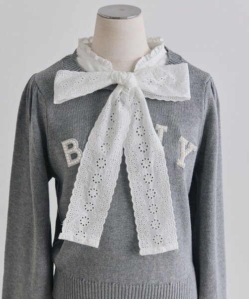 OLIVE des OLIVE（オリーブデオリーブ）の「spring color palette knit（ニット/セーター・レディース・ネイビー/ピンク/オフホワイト/チャコールグレー・FREE）」の8枚目の写真