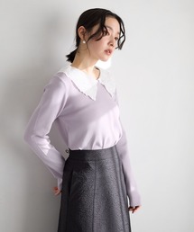 Andemiu（アンデミュウ）の「レースエリニット638300（ニット/セーター）」