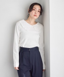 Andemiu | レースエリニット638300(ニット/セーター)