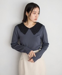 Andemiu（アンデミュウ）の「レースエリニット638300（ニット/セーター）」