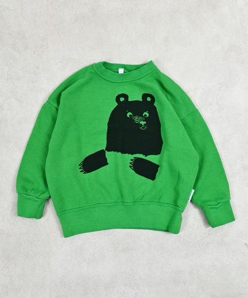 JIPPON（ジポン）の「イラストトレーナー/日本製（スウェット・キッズ・レッド/ブルー/グリーン/マスタード/チャコール/キナリ・80/90/100/110/120/130/140）」の4枚目の写真