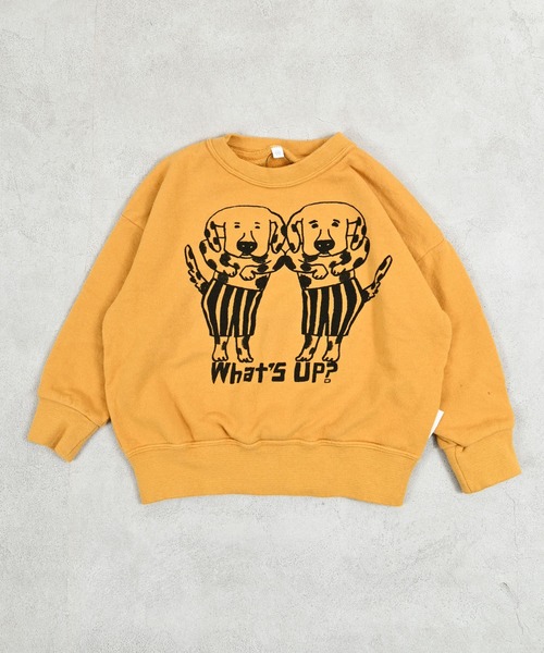 JIPPON（ジポン）の「イラストトレーナー/日本製（スウェット・キッズ・レッド/ブルー/グリーン/マスタード/チャコール/キナリ・80/90/100/110/120/130/140）」の6枚目の写真