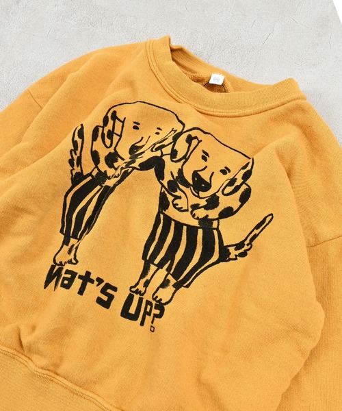 JIPPON（ジポン）の「イラストトレーナー/日本製（スウェット・キッズ・レッド/ブルー/グリーン/マスタード/チャコール/キナリ・80/90/100/110/120/130/140）」の12枚目の写真