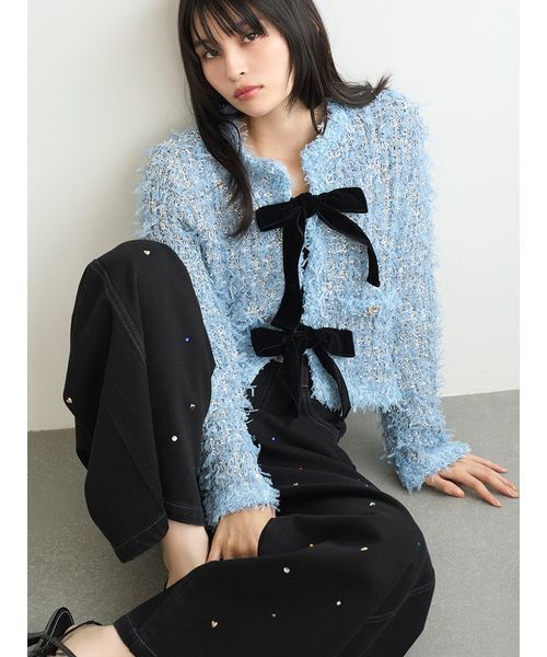 WEB限定00サイズ】[L.B CANDY STOCK]バリエーションビジューデニム