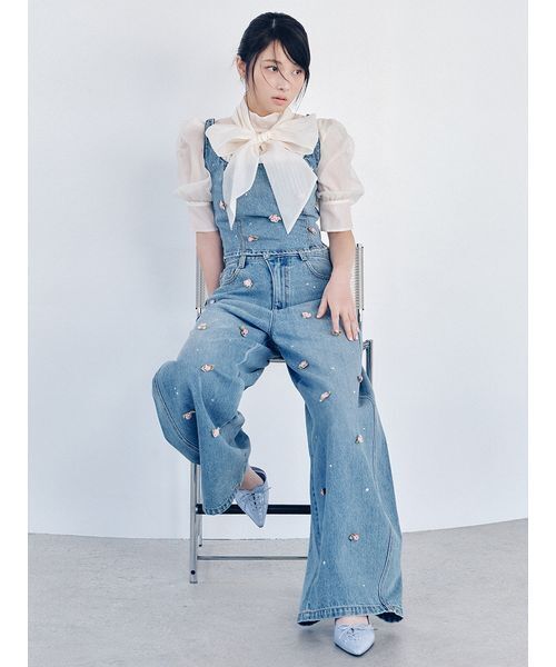 WEB限定00サイズ】[L.B CANDY STOCK]バリエーションビジューデニム