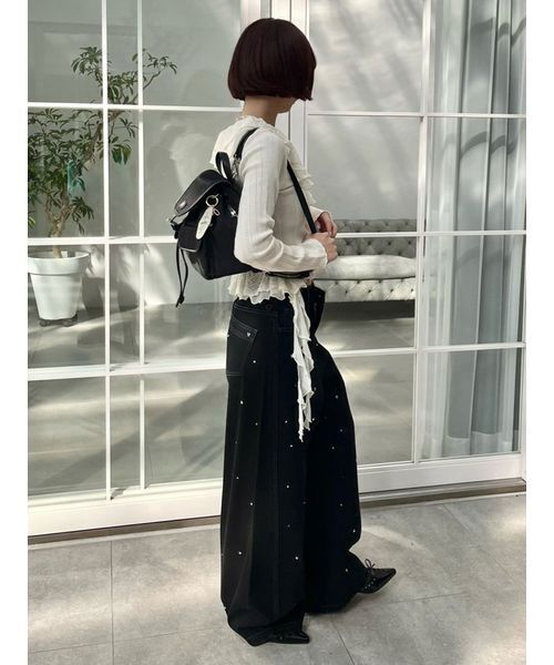 LILY BROWN（リリーブラウン）の「【WEB限定00サイズ】[L.B CANDY STOCK]バリエーションビジューデニム（デニムパンツ・レディース・ブラック/ブルー・0/1）」の20枚目の写真