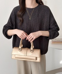 emi+（エミプラス）の「裾バルーンシルエットジャガードプルオーバー（Tシャツ/カットソー）」