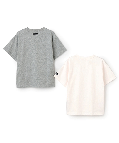 b・ROOM(ビールーム)の「【デイリースタンダードウェアシリーズ】2PACKシンプルTシャツSET(Tシャツ/カットソー・キッズ・ベージュ/ブルー系その他/トップグレー/ブラック・130cm/120cm/150cm/140cm/110cm/100cm)」の5枚目の写真