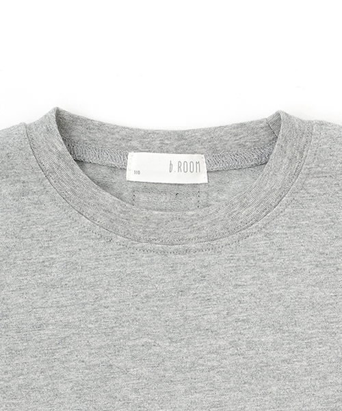 b・ROOM(ビールーム)の「【デイリースタンダードウェアシリーズ】2PACKシンプルTシャツSET(Tシャツ/カットソー・キッズ・ベージュ/ブルー系その他/トップグレー/ブラック・130cm/120cm/150cm/140cm/110cm/100cm)」の6枚目の写真