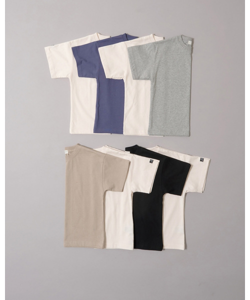 b・ROOM(ビールーム)の「【デイリースタンダードウェアシリーズ】2PACKシンプルTシャツSET(Tシャツ/カットソー・キッズ・ベージュ/ブルー系その他/トップグレー/ブラック・130cm/120cm/150cm/140cm/110cm/100cm)」の15枚目の写真