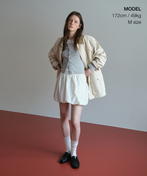 MUSINSA STANDARD WOMAN（ムシンサスタンダードウーマン）の「ウィメンズウォッシュドコットンハンティングジャケット[クリーム]（ミリタリージャケット・レディース・その他・S/M/L）」の11枚目の写真