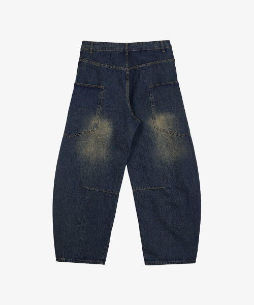 MAKEITTO(メイキット)の「バルーンワイドデニムパンツ_ダークブルー(デニムパンツ・メンズ・その他・S/M/L/XL)」の4枚目の写真