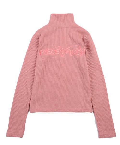 PIECEMAKER(ピースメーカー)の「ETHNIC WAFFLE KNIT ZIP UP (PINK)(カーディガン/ボレロ・レディース・その他・FREE)」の2枚目の写真