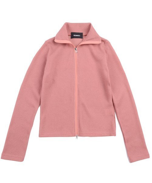 PIECEMAKER(ピースメーカー)の「ETHNIC WAFFLE KNIT ZIP UP (PINK)(カーディガン/ボレロ・レディース・その他・FREE)」の3枚目の写真