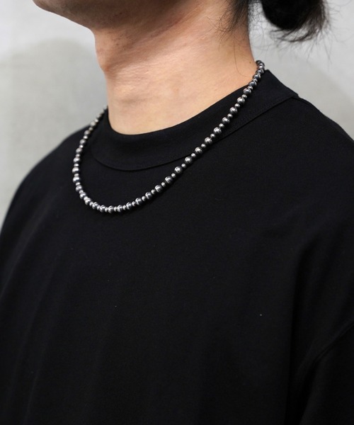 ERICKA NICOLAS BEGAY（エリッカ ニコラス ビゲイ）の「【ERICKA NICOLAS BEGAY】 NAVAJO PEARL NECKLACE / 4×6-50（ネックレス・メンズ・シルバー系1/シルバー系2・50㎝）」の3枚目の写真
