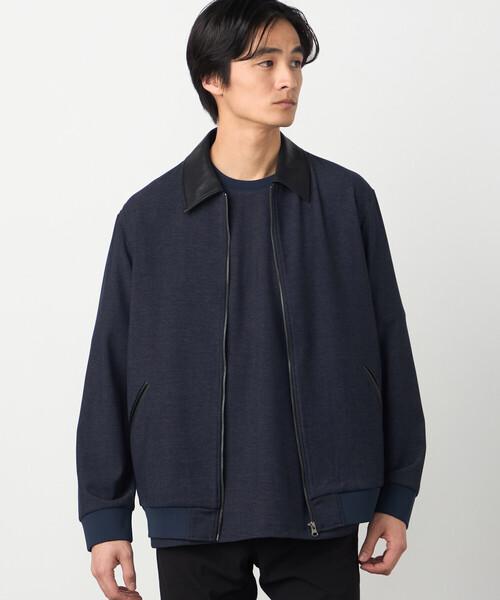 COMME CA ISM(コムサイズム)の「デニムライクストレッチ ジップアップブルゾン(ブルゾン・メンズ・ネイビー/ブラック・LARGE/MEDIUM)」の22枚目の写真