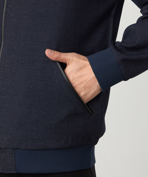 COMME CA ISM(コムサイズム)の「デニムライクストレッチ ジップアップブルゾン(ブルゾン・メンズ・ネイビー/ブラック・LARGE/MEDIUM)」の9枚目の写真
