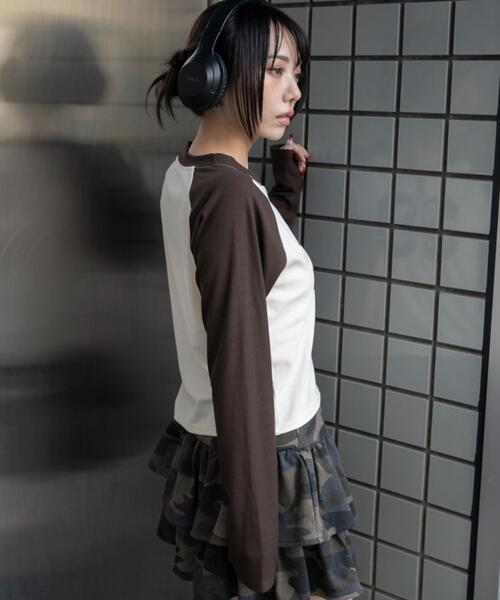 WEGO（ウィゴー）の「WEGO/【26年春新作】ラグランヘンリーネックロンT（Tシャツ/カットソー・レディース・ブラック/ブラウン・FREE）」の20枚目の写真