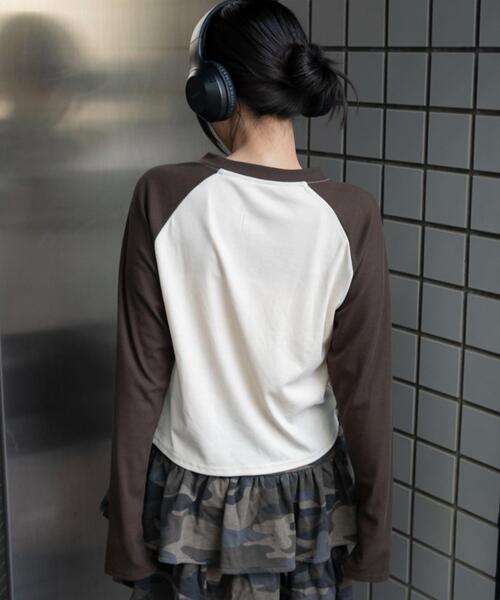 WEGO（ウィゴー）の「WEGO/【26年春新作】ラグランヘンリーネックロンT（Tシャツ/カットソー・レディース・ブラック/ブラウン・FREE）」の21枚目の写真