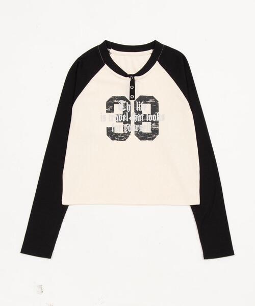 WEGO（ウィゴー）の「WEGO/【26年春新作】ラグランヘンリーネックロンT（Tシャツ/カットソー・レディース・ブラック/ブラウン・FREE）」の10枚目の写真