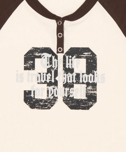 WEGO（ウィゴー）の「WEGO/【26年春新作】ラグランヘンリーネックロンT（Tシャツ/カットソー・レディース・ブラック/ブラウン・FREE）」の13枚目の写真