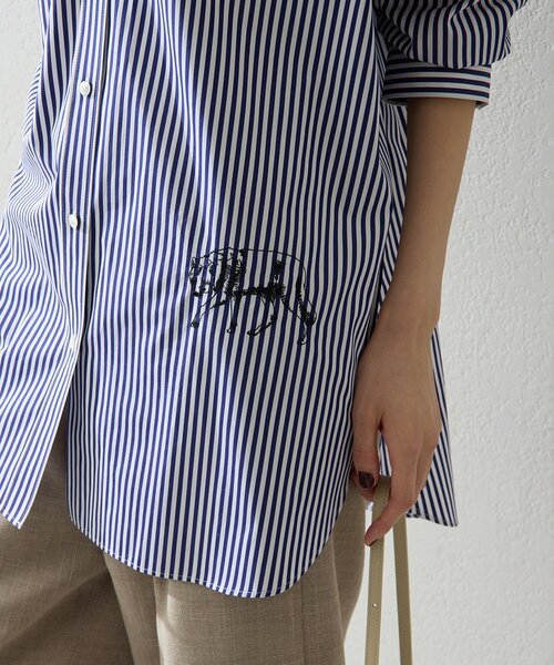 Whim Gazette（ウィムガゼット）の「Thomas Masonアニマル刺繍シャツ（シャツ/ブラウス・レディース・ピンク/ブルー/オフホワイト・FREE）」の12枚目の写真