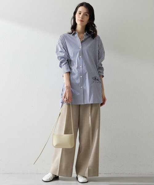 Whim Gazette（ウィムガゼット）の「Thomas Masonアニマル刺繍シャツ（シャツ/ブラウス・レディース・ピンク/ブルー/オフホワイト・FREE）」の5枚目の写真