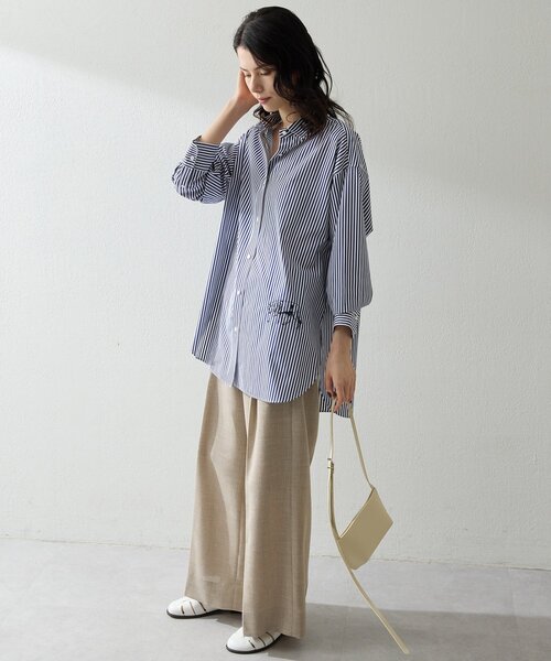 Whim Gazette（ウィムガゼット）の「Thomas Masonアニマル刺繍シャツ（シャツ/ブラウス・レディース・ピンク/ブルー/オフホワイト・FREE）」の7枚目の写真