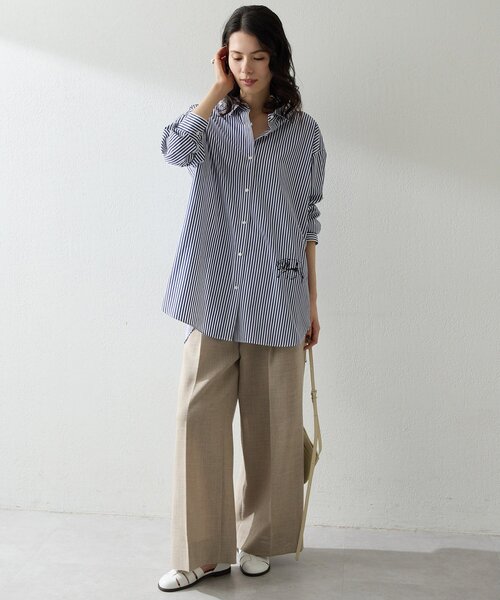 Whim Gazette（ウィムガゼット）の「Thomas Masonアニマル刺繍シャツ（シャツ/ブラウス・レディース・ピンク/ブルー/オフホワイト・FREE）」の11枚目の写真