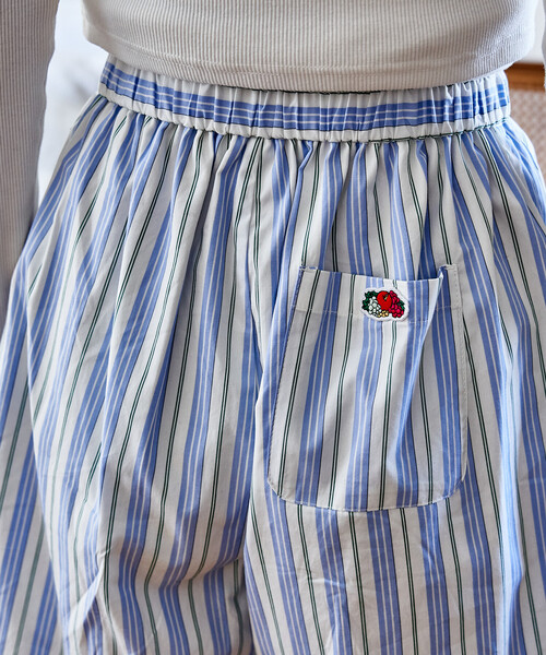 FREAK'S STORE（フリークスストア）の「FRUIT OF THE LOOM × FREAK'S STORE/フルーツオブザルーム 別注 マルチストライプ ショートパンツ/パジャマパンツ（その他パンツ・レディース・ホワイト/コーラルピンク/オレンジ・ﾌﾘ-）」の12枚目の写真